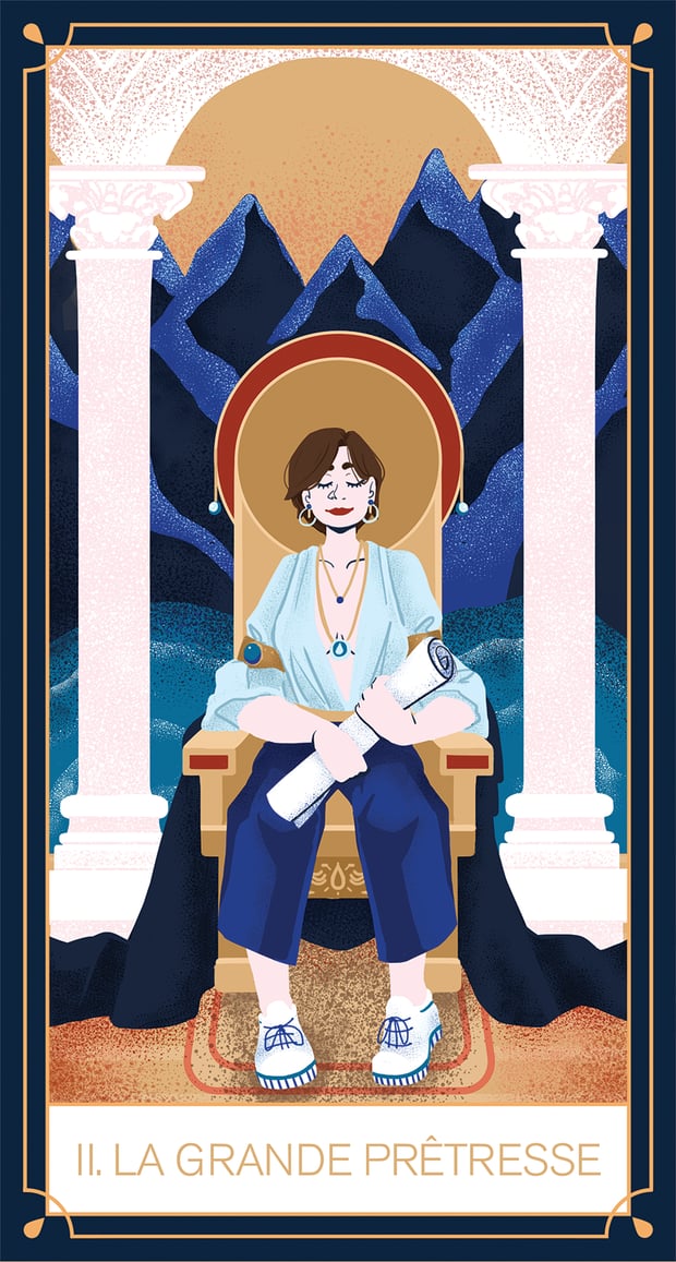 Carte de tarot Uriage, La Grande Prêtresse