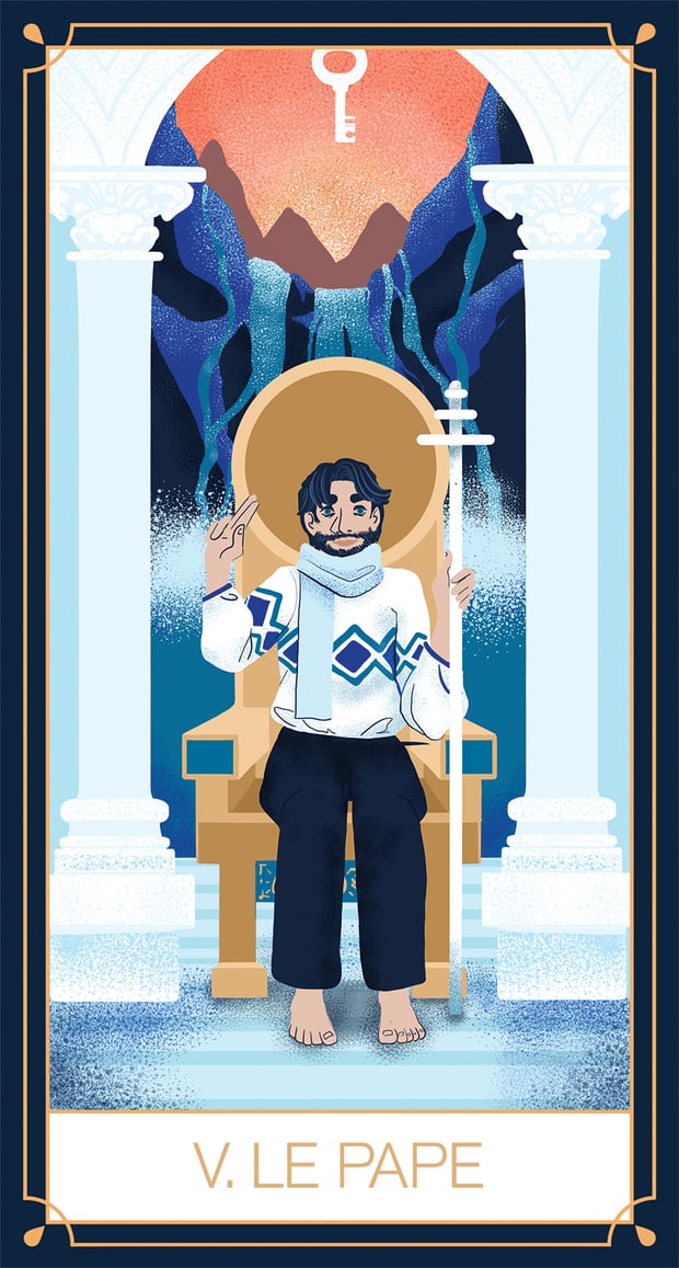 Carte de tarot Uriage, Le Pape