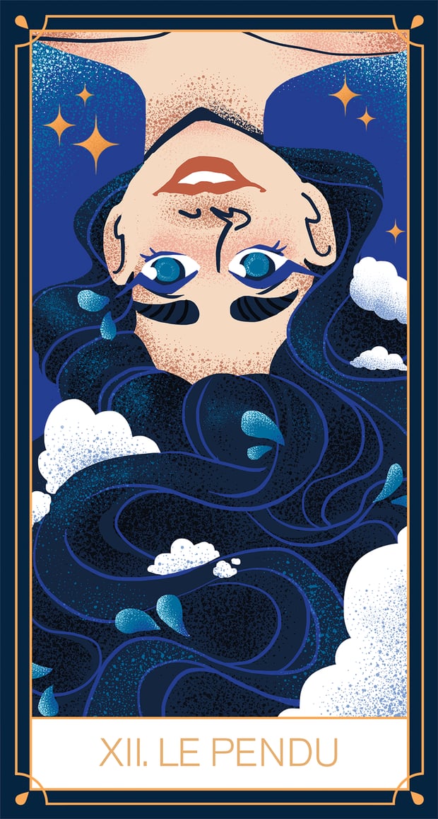 Carte de tarot Uriage, Le Pendu