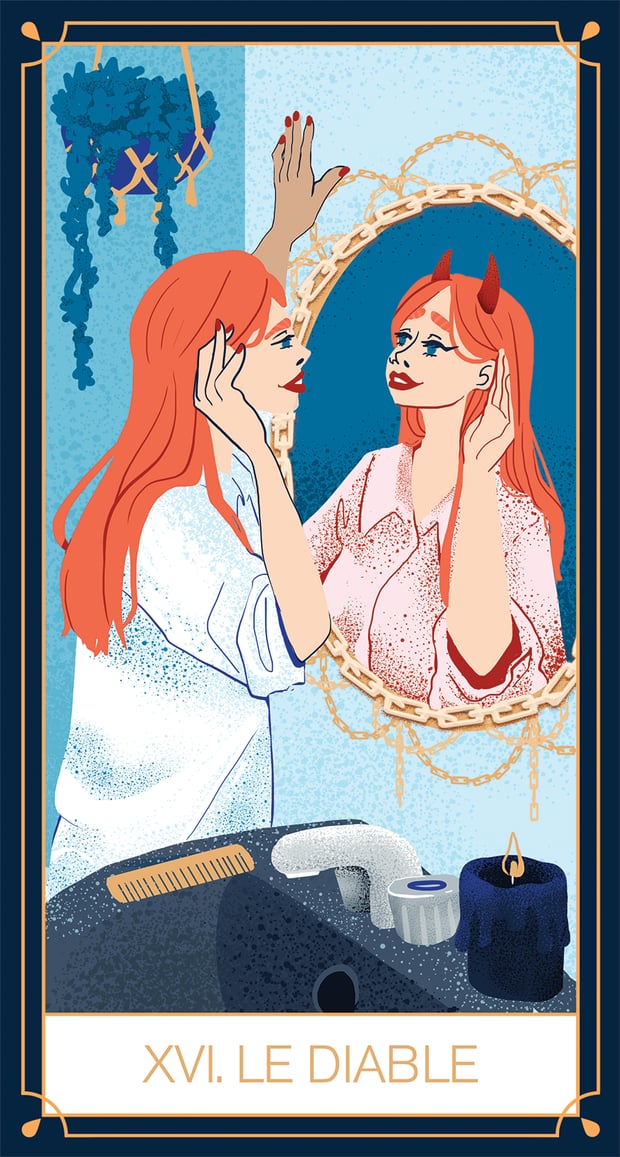 Carte de tarot Uriage, Le Diable